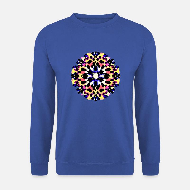 Bunter Tintenklecks | - Unisex Pullover - Royalblau