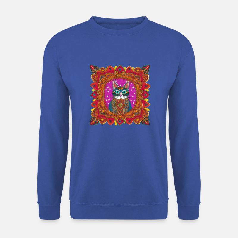 Schöne böhmische Katze | - Unisex Pullover - Royalblau