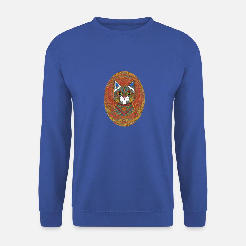Schöne böhmische Katze | - Unisex Pullover - Royalblau