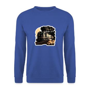 Train Life : Passionné de trains - Sweat-shirt Unisexe - bleu royal - Devant - Alina (178cm) & Michal (187cm)