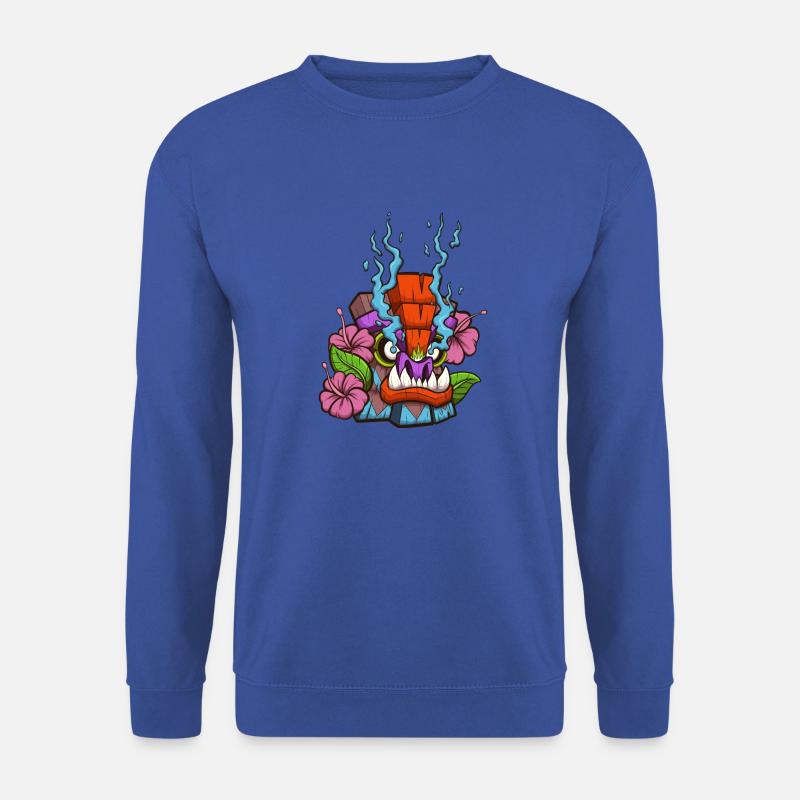 Tiki Maske - Unisex Pullover - Royalblau