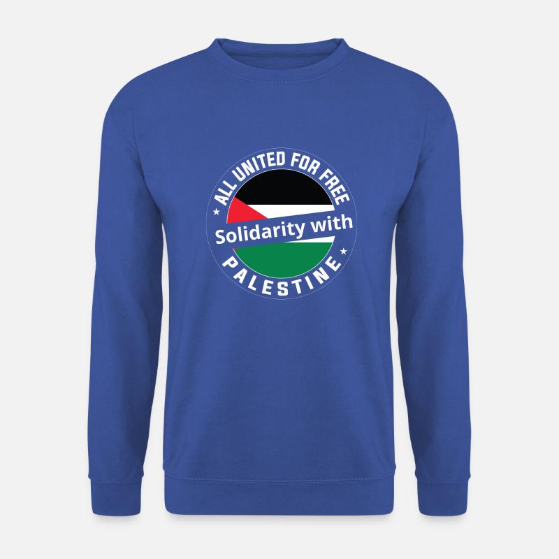 Solidarität mit Palästina. - Unisex Pullover - Royalblau