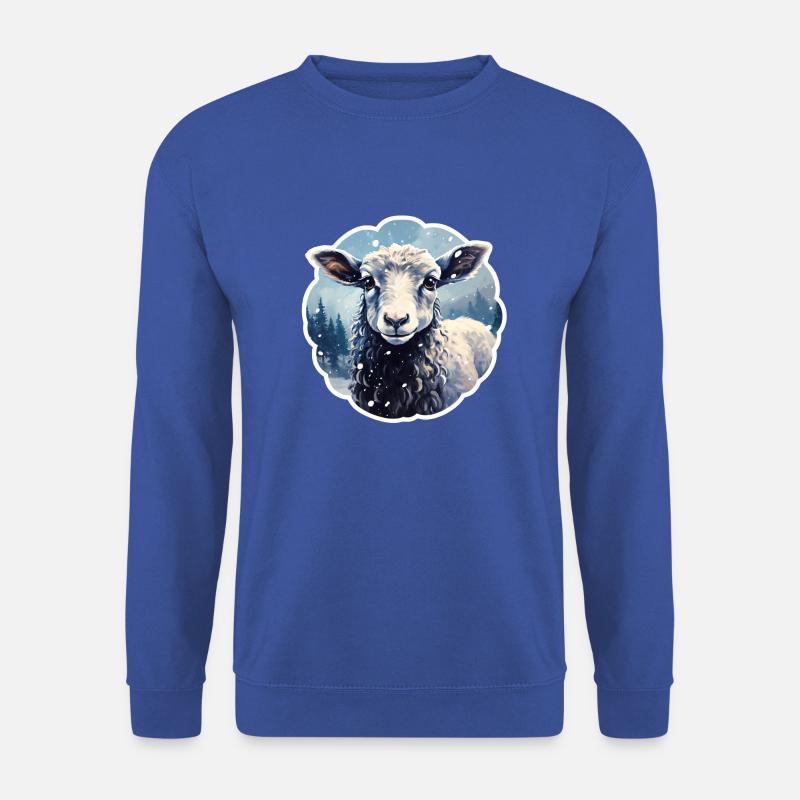 Schaf im Winter - Unisex Pullover - Royalblau
