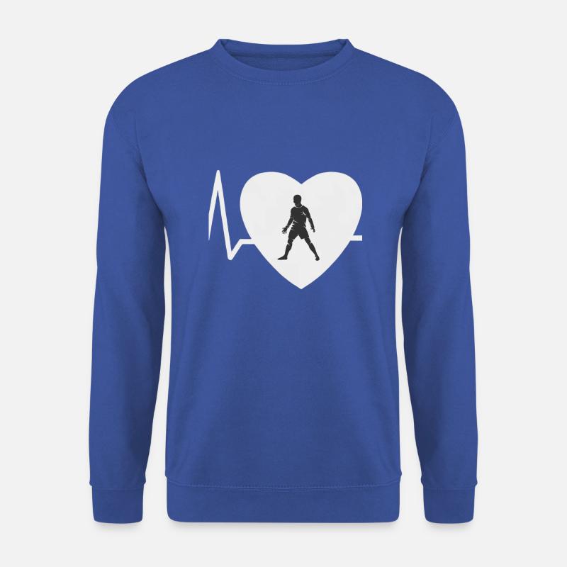 Herzschlag Fussball - Unisex Pullover - Royalblau