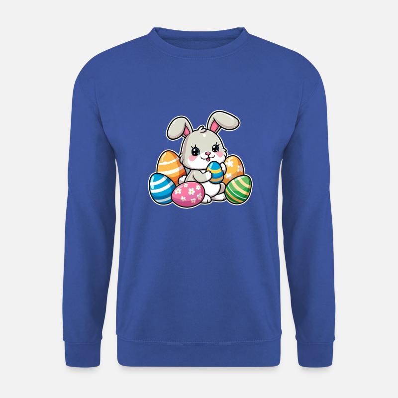 Big Egg Bunny - Unisex Pullover - Royalblau