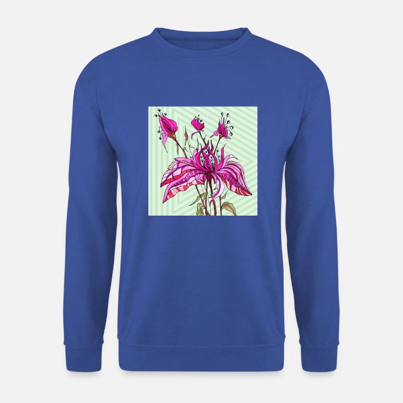 Blumen - Unisex Pullover - Royalblau