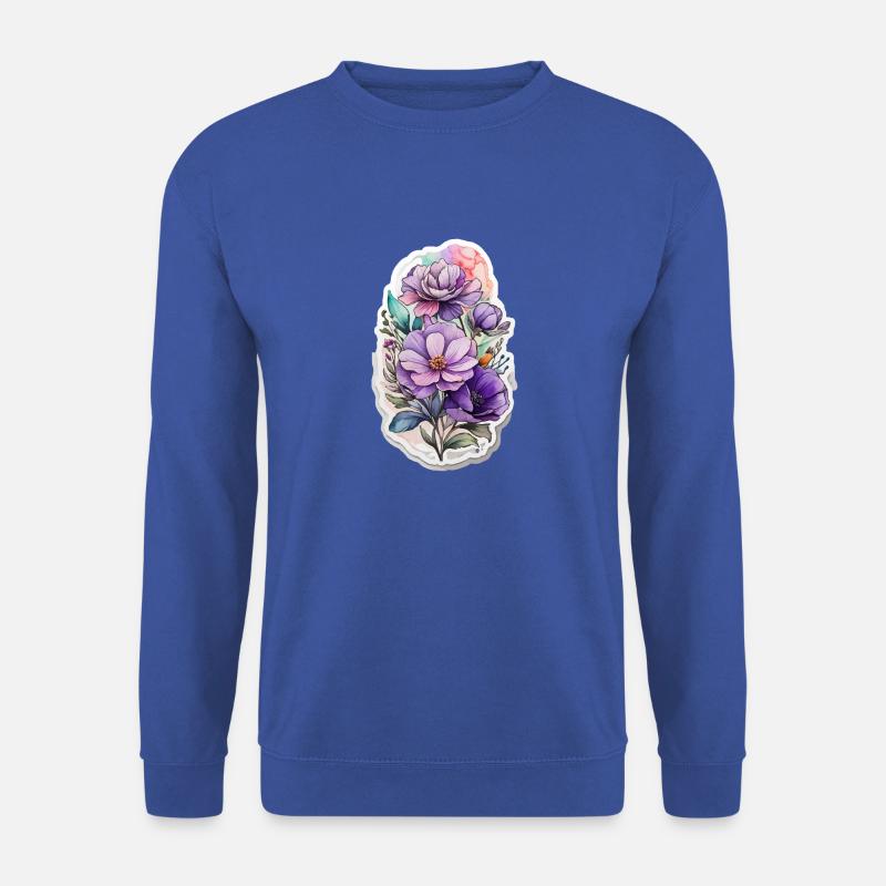 Blaue Wildblume - Unisex Pullover - Royalblau