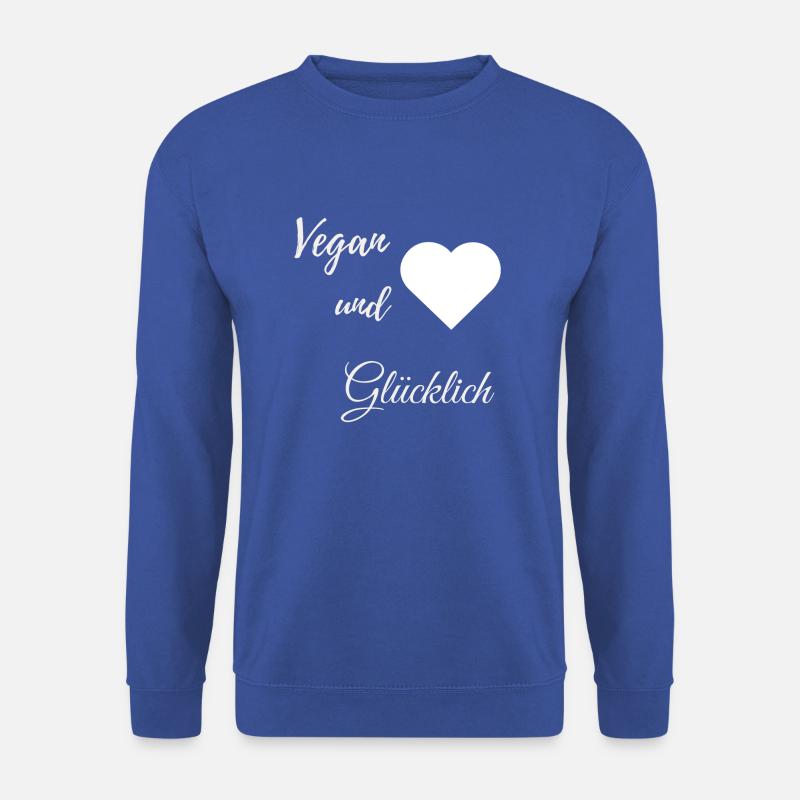 Vegan und Glücklich - Unisex Pullover - Royalblau