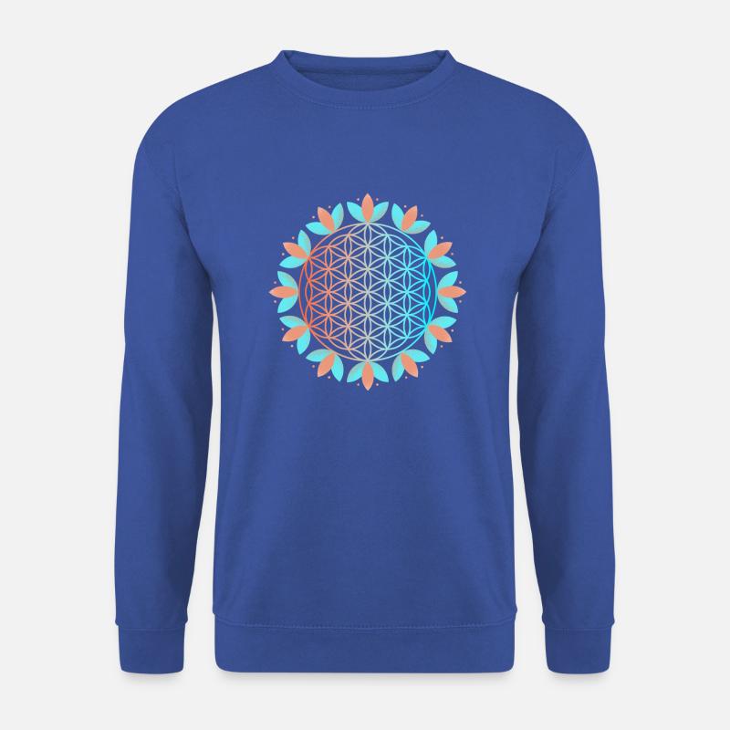 Blühende Lebensblume - Unisex Pullover - Royalblau