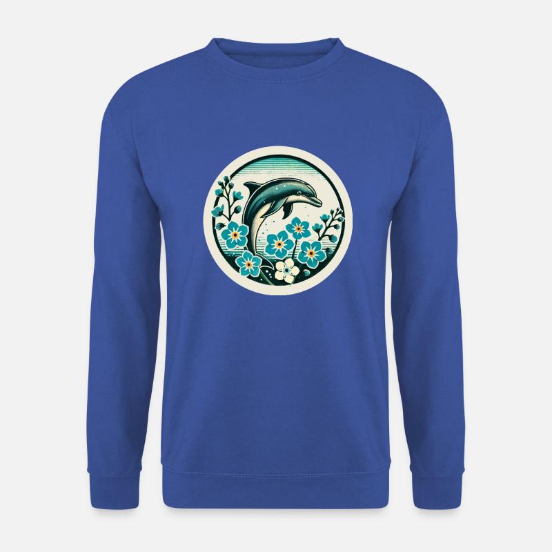 Retro Dolphin - Unisex Sweatshirt - royal blue