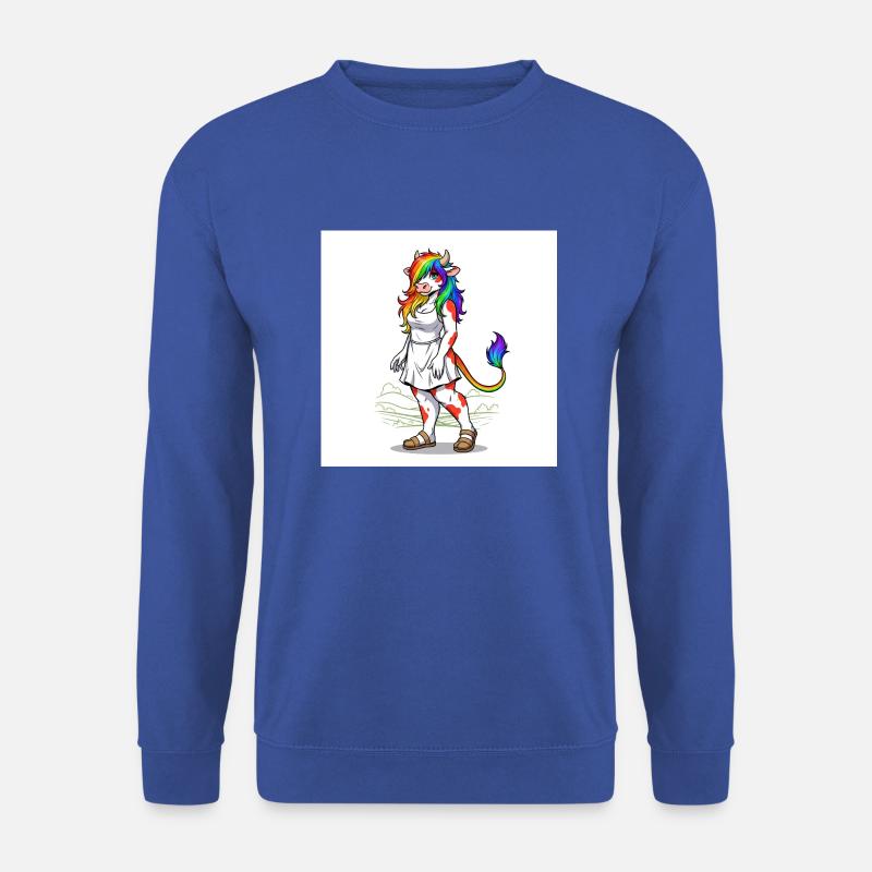 Regenbogenkuh mit Charme - Unisex Pullover - Royalblau