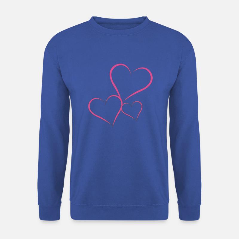 3 Herzen ,3 Hearts - Unisex Pullover - Royalblau