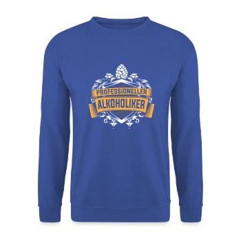 Professioneller Alkoholiker - Unisex Pullover - Royalblau - Vorne - Alina (178cm) & Michal (187cm)