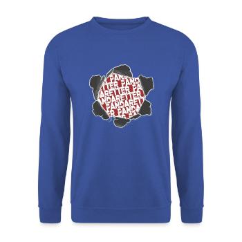 gerechtigkeit grizzlybär dobermann - Unisex Pullover - Royalblau - Vorne - Alina (178cm) & Michal (187cm)