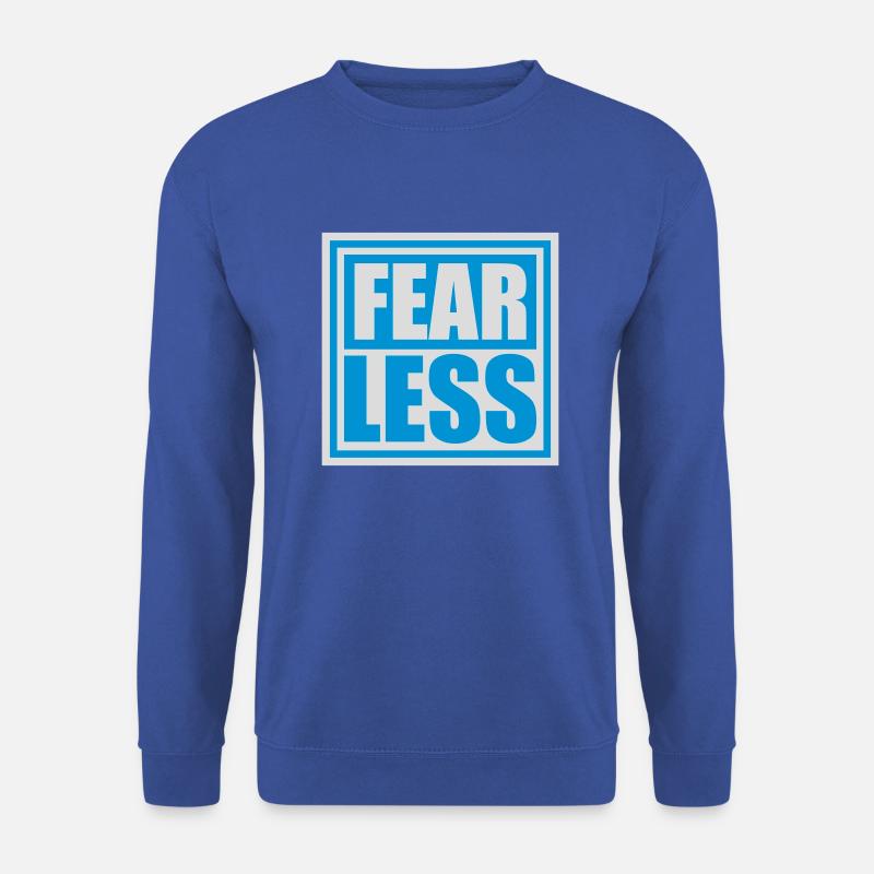 fearless Text Zitat Design - Unisex Pullover - Royalblau
