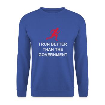 mieux fonctionner que le gouvernement - Sweat-shirt Unisexe - bleu royal - Devant - Alina (178cm) & Michal (187cm)