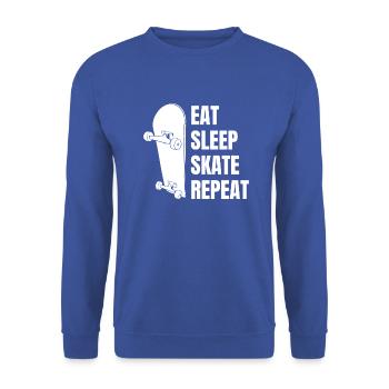 Skateboarding Skating Longboard Skateboard Skater - Unisex Sweatshirt - royal blue - Front - Alina (178cm) & Michal (187cm)