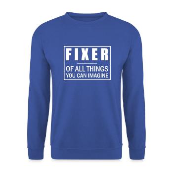 Craftsman Handyman Craft Tool Construction Site - Unisex Sweatshirt - royal blue - Front - Alina (178cm) & Michal (187cm)