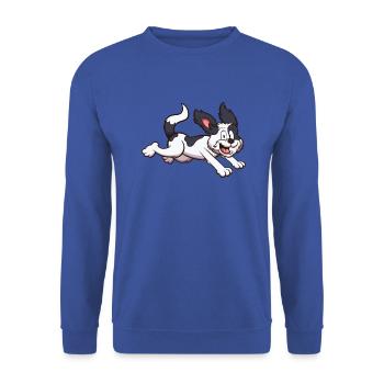 Courir Shih Tzu Chien - Sweat-shirt Unisexe - bleu royal - Devant - Alina (178cm) & Michal (187cm)