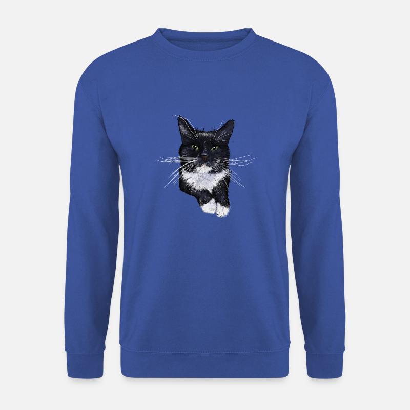 Tuxedokatze Felix - Unisex Pullover - Royalblau