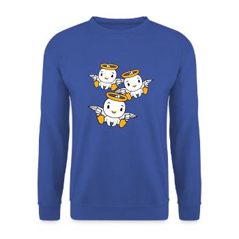 3 Ducks Angel Friends Halo Holy Team - Unisex Sweatshirt - royal blue - Front - Alina (178cm) & Michal (187cm)