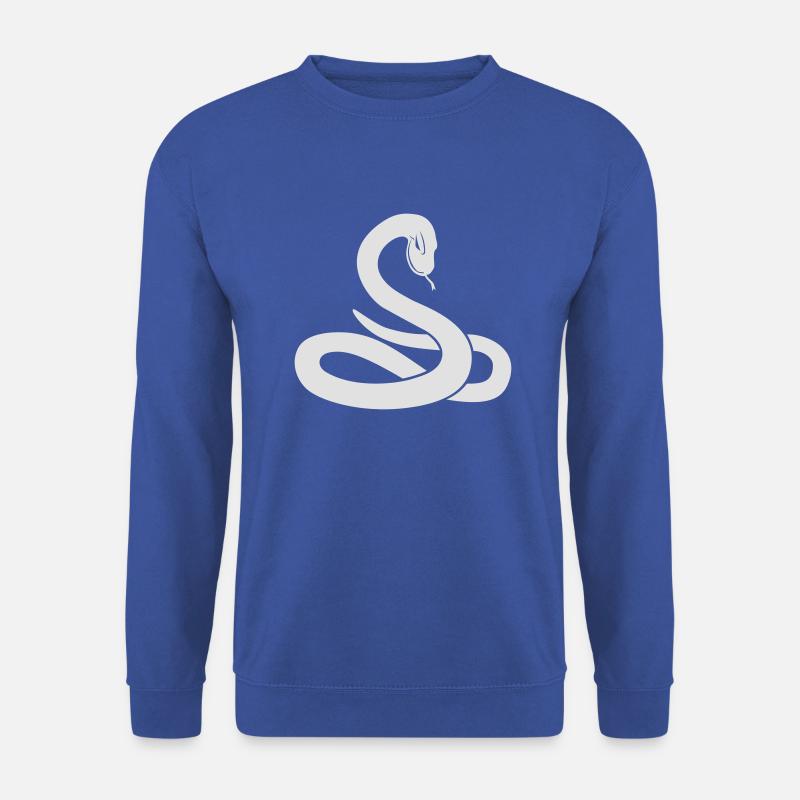 snake white - Unisex Pullover - Royalblau
