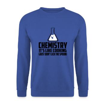 chemistry it's like cooking funny quote - Unisex Sweatshirt - royal blue - Front - Alina (178cm) & Michal (187cm)