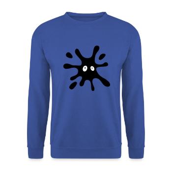 black spot with eyes - Unisex Sweatshirt - royal blue - Front - Alina (178cm) & Michal (187cm)
