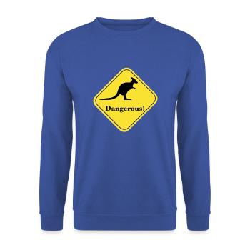 Dangerous kangaroo - Unisex Sweatshirt - royal blue - Front - Alina (178cm) & Michal (187cm)