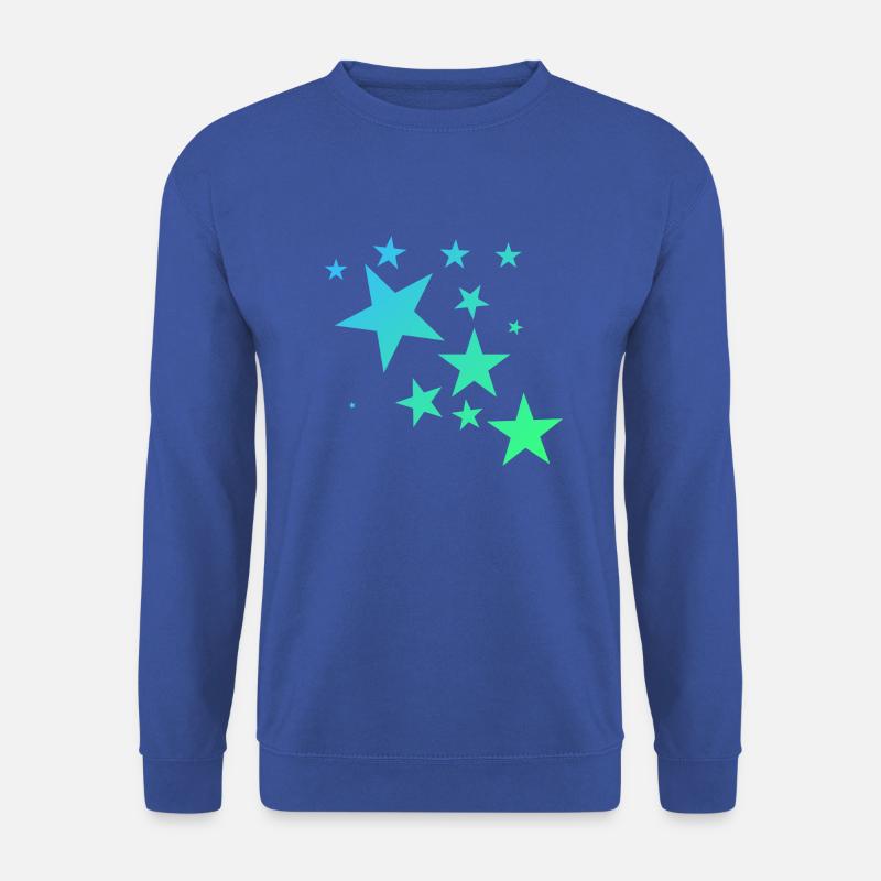 Bunte Sterne Sternenteppich Stern-Muster - Unisex Pullover - Royalblau