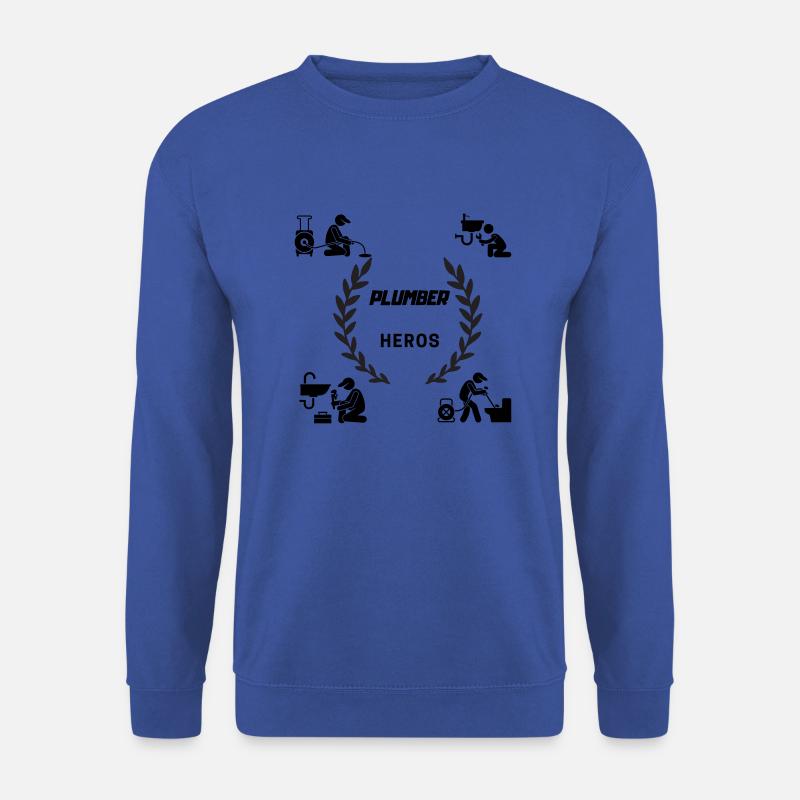 Klempner Wir sind Helden schwarze Schrift - Unisex Pullover - Royalblau