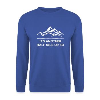 wandern berge natur berg wanderer trekking alpen - Unisex Pullover - Royalblau - Vorne - Alina (178cm) & Michal (187cm)