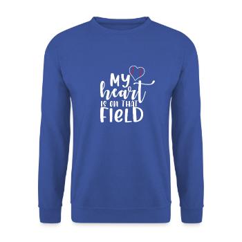 My Heart Is On That Field Baseball Mom Mama - Unisex Sweatshirt - royal blue - Front - Alina (178cm) & Michal (187cm)
