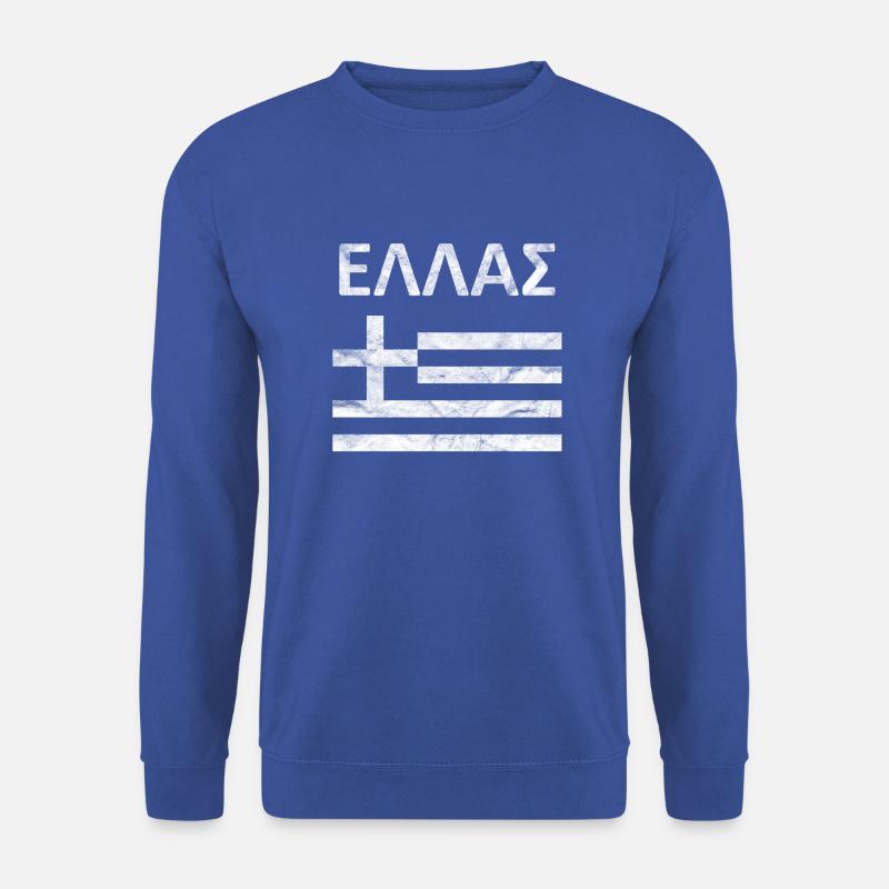 Grèce Drapeau Vintage Écriture grecque - Sweat-shirt Unisexe - bleu royal