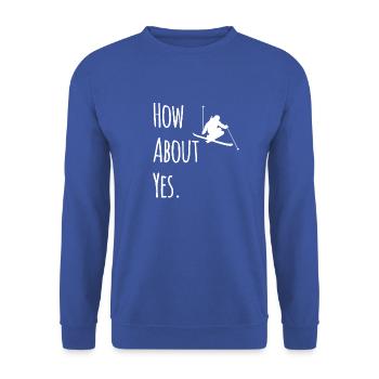 Skiing Skiers - Unisex Sweatshirt - royal blue - Front - Alina (178cm) & Michal (187cm)