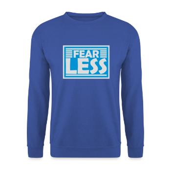 fearless Text Quote Design - Unisex Sweatshirt - royal blue - Front - Alina (178cm) & Michal (187cm)