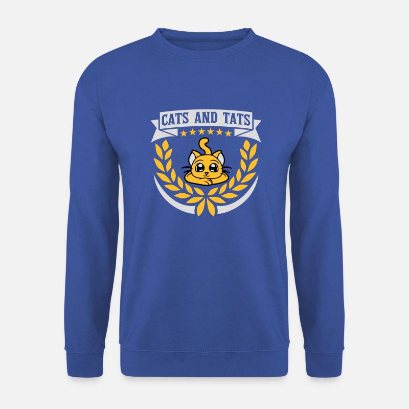 cats and tats quote - Unisex Sweatshirt - royal blue