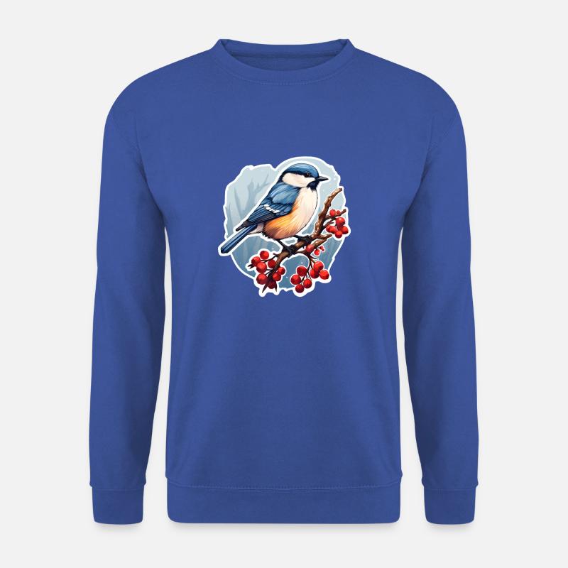 Tannenmeise im Winter - Unisex Pullover - Royalblau
