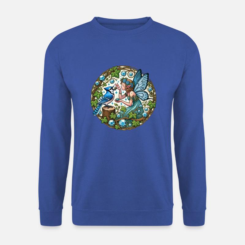Blauhäher Fee Fantasy Kunst - Unisex Pullover - Royalblau
