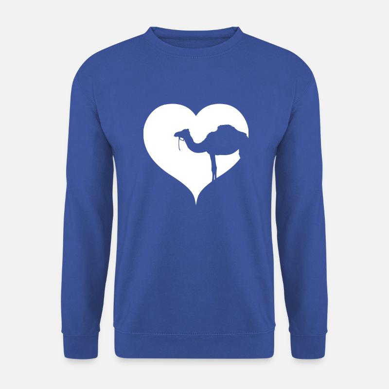 Herz Dromedar - Unisex Pullover - Royalblau