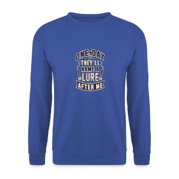 Fishing fishing bait angler gift funny - Unisex Sweatshirt - royal blue - Front - Alina (178cm) & Michal (187cm)