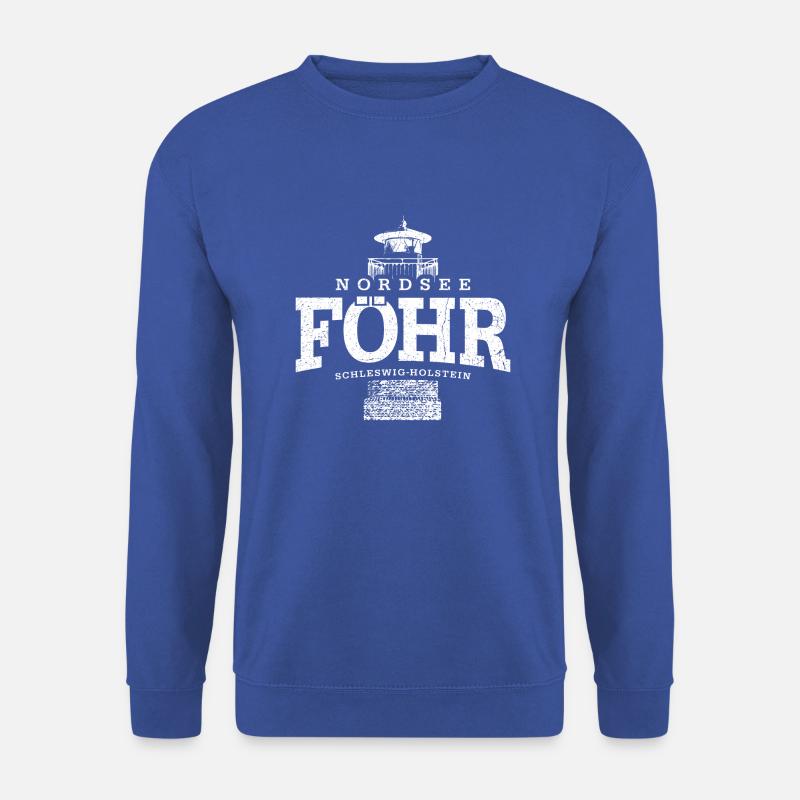 Föhr Nordsee (weiss oldstyle) - Unisex Pullover - Royalblau