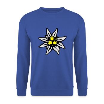 Edelweiss - Unisex Pullover - Royalblau - Vorne - Alina (178cm) & Michal (187cm)