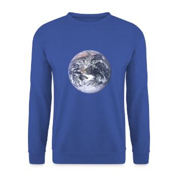 Erde - Unisex Pullover - Royalblau - Vorne - Alina (178cm) & Michal (187cm)