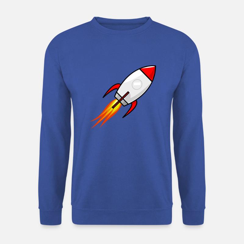 Vintage Comic Rakete - Unisex Pullover - Royalblau