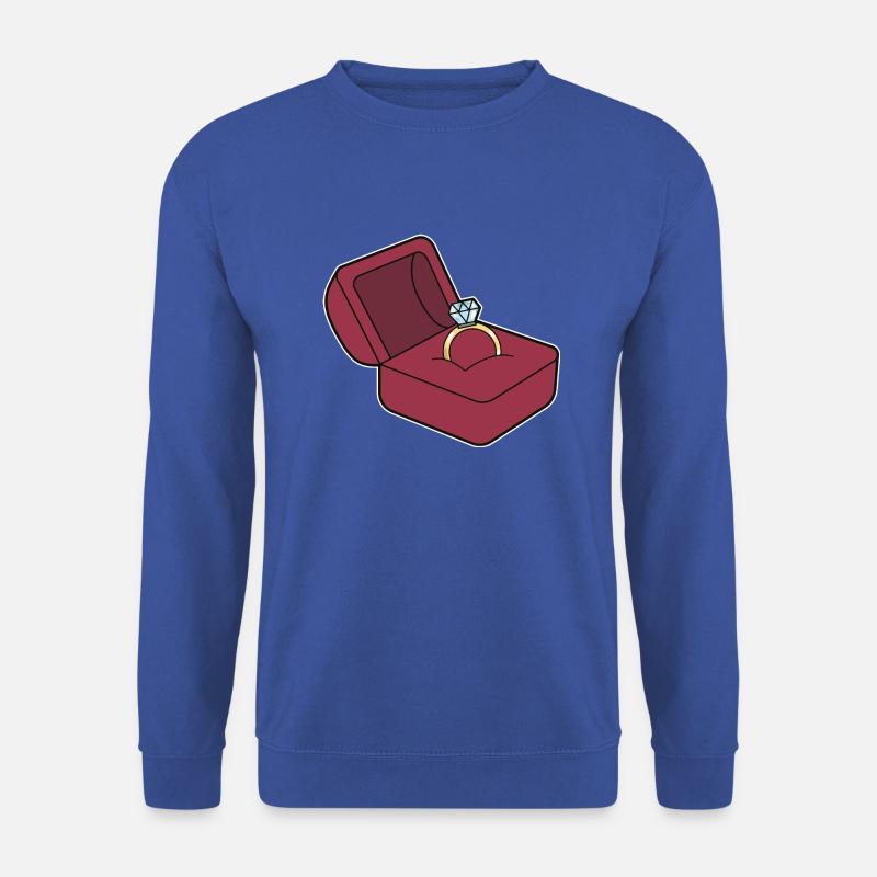 Wedding ring marriage proposal - Unisex Sweatshirt - royal blue