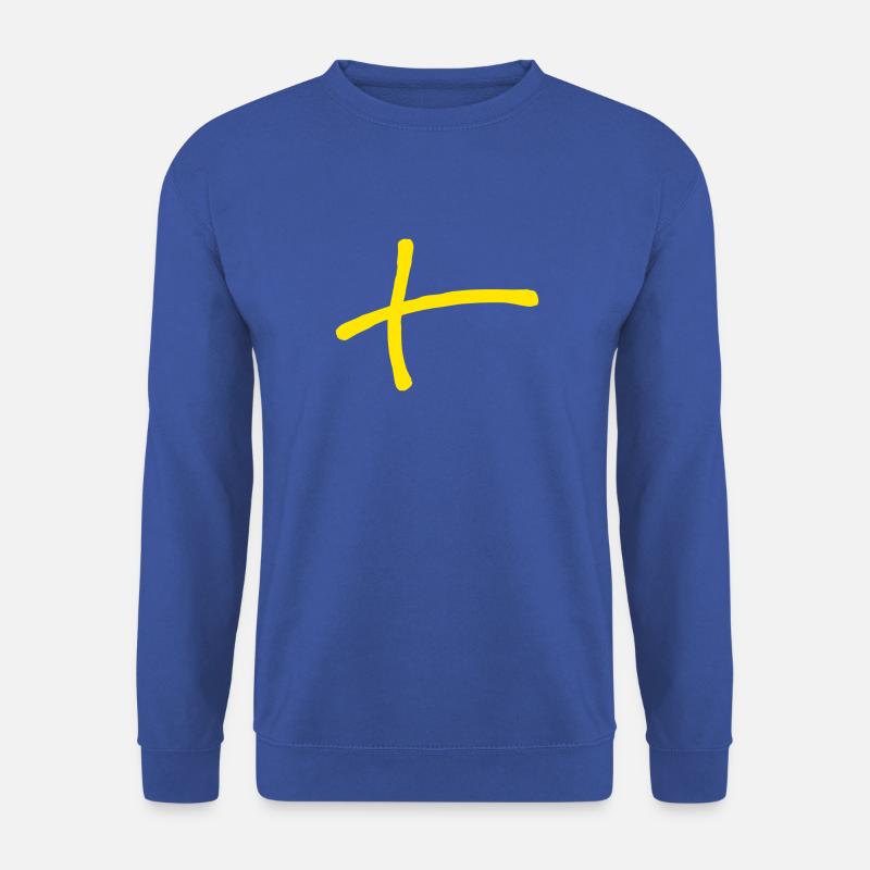 Swedische Flagge als Pinselstriche - Unisex Pullover - Royalblau