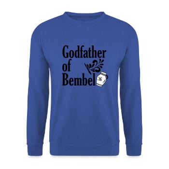 Godfather of Bembel - The Frankfurt Shirt Shop - Unisex Sweatshirt - royal blue - Front - Alina (178cm) & Michal (187cm)