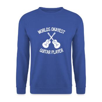 World’s Okayest Guitarist Vintage - Sweat-shirt Unisexe - bleu royal - Devant - Alina (178cm) & Michal (187cm)