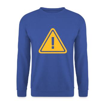signs attention - Unisex Pullover - Royalblau - Vorne - Alina (178cm) & Michal (187cm)